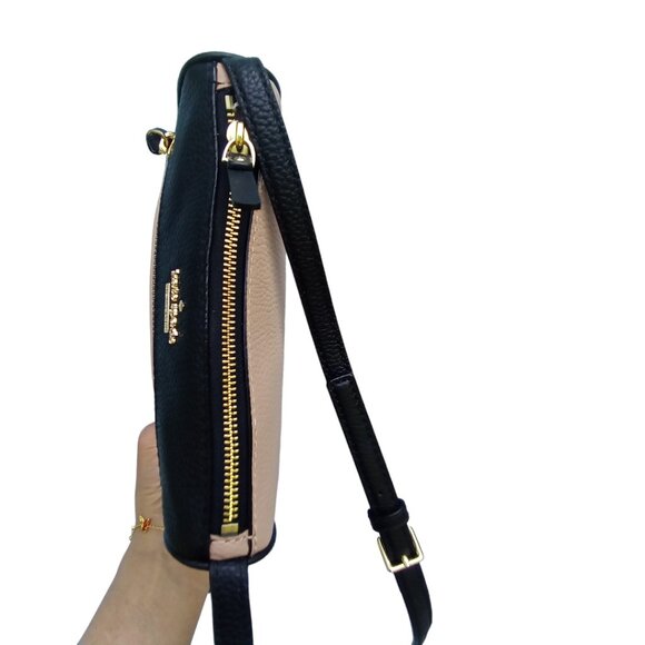 Kate Spade NWT Jackson Street Mini Cayli Ginger Tea & Black Leather $158 - Picture 9 of 13